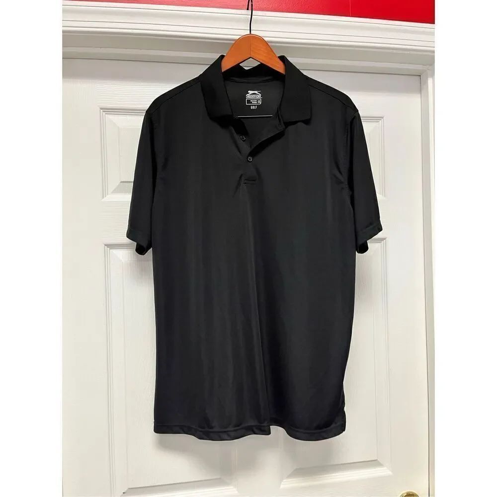 Slazenger Black Mens Golf Polo Shirt sz XL NWOT